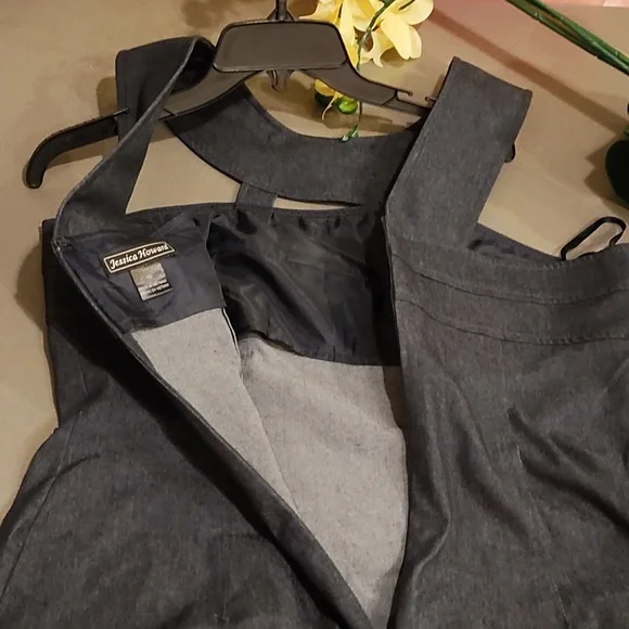 Jessica Howard Cleopatra neck cutout denim dress - Picture 9 of 12